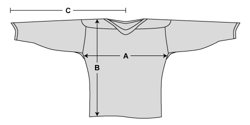 adidas size chart hockey jersey